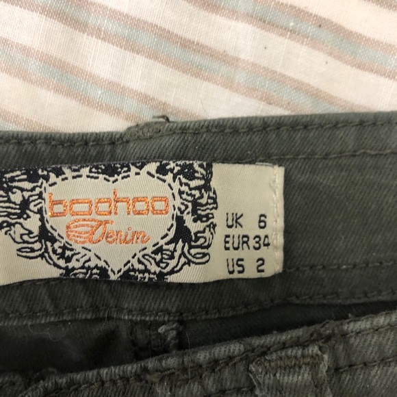 Boohoo US size 2 army green pants - Picture 4 of 4
